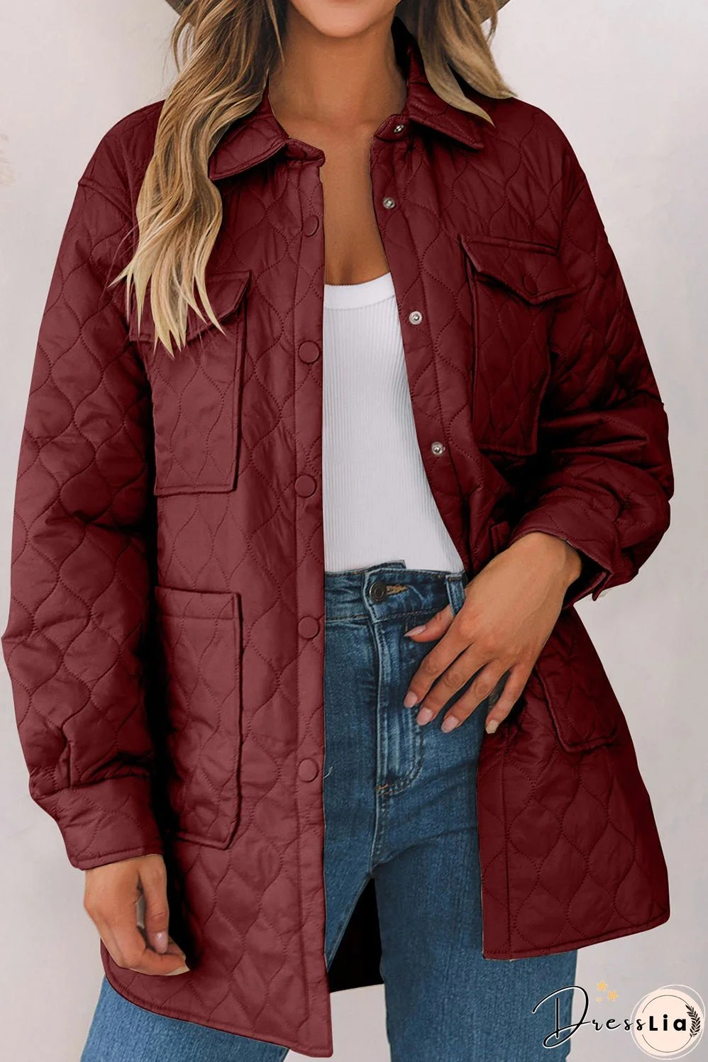 Snap Down Collared Winter Coat