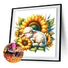 Diamond Painting-DIY Full Round Drill Sheep And Sunflowers