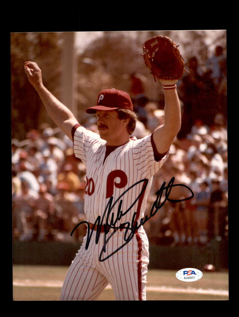 Mike Schmidt PSA DNA Coa Signed 8x10 Photo Poster painting Phillies Autograph