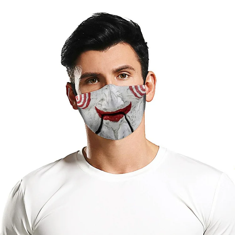 2PCS 3D Halloween Horror Style Face Mask