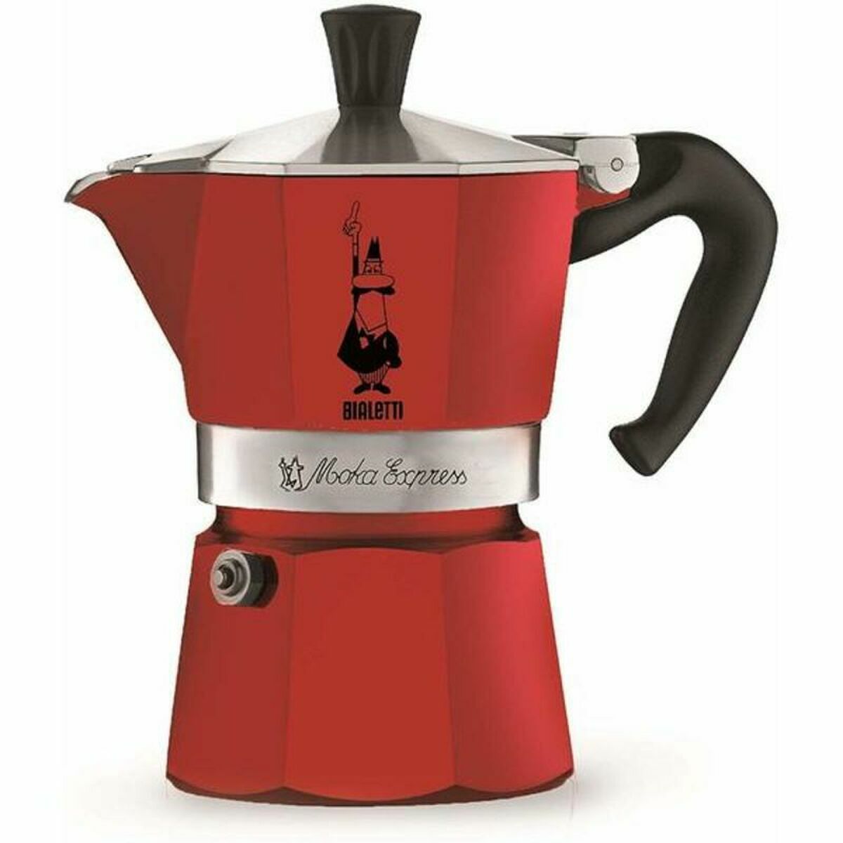Italian Coffee Pot Bialetti 0004942/NP 3 Cups Red Aluminium