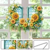 Diamond Painting Acrylic Sunflower Window Hanging Pendant Home Decor