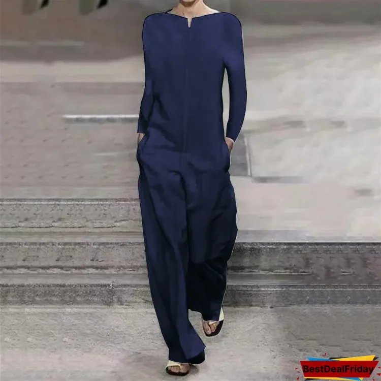 women cotton linen baggy overalls jumpsuits p104921