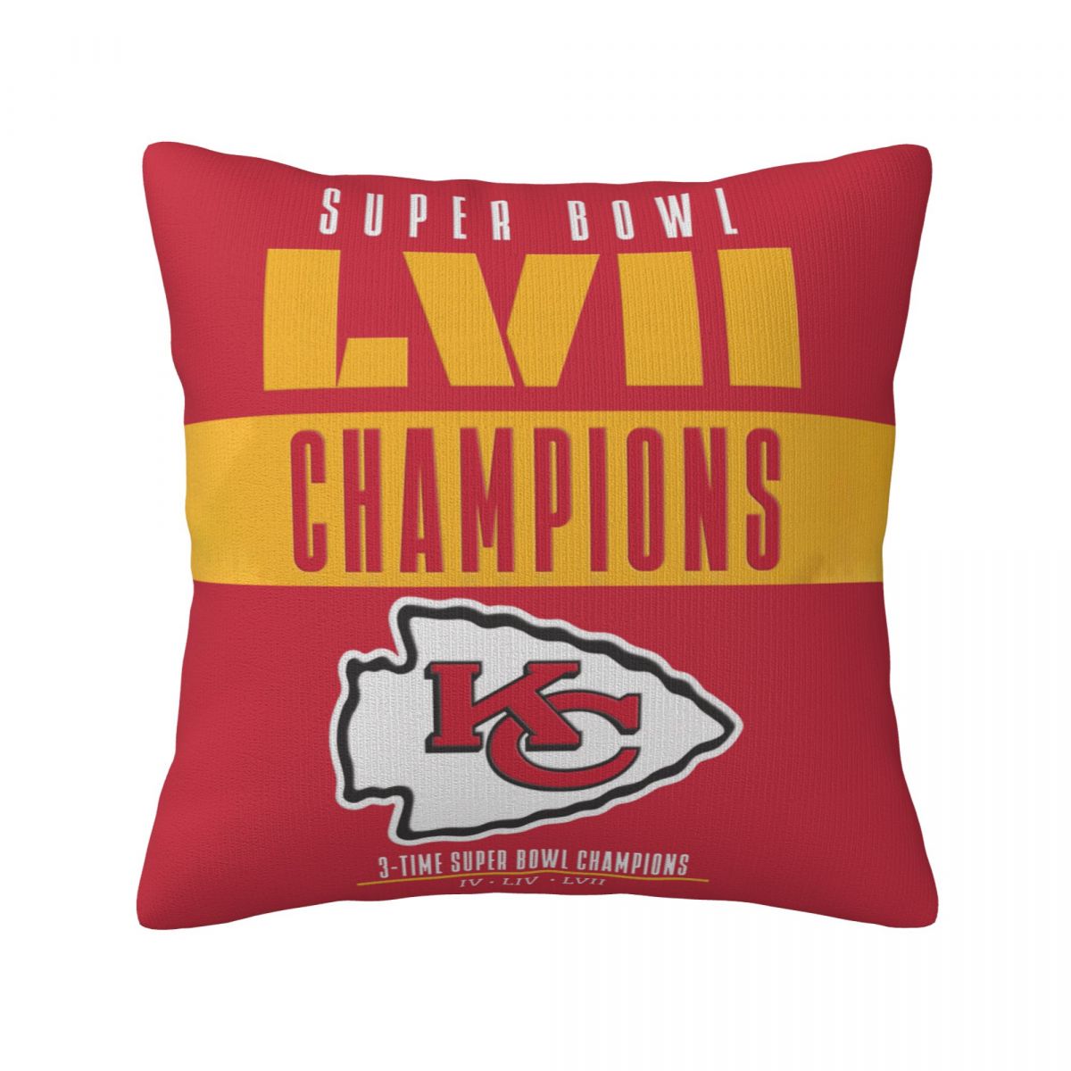 Kansas City Chiefs Super Bowl Championship Wins Throw Pillow Covers 18x18