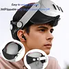 Soft Rubber HeadStrap for Meta Quest 3/3S Accessories Adjustable Replacement Strap Breathable Enhanced Support and Reduce Facial Stress