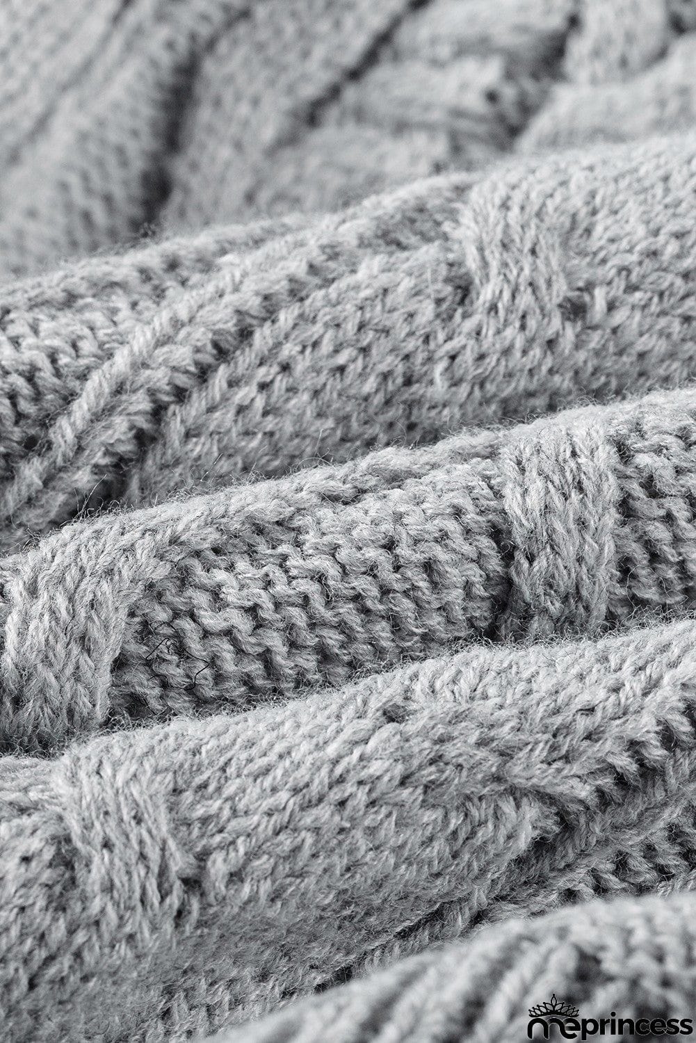 Cable Knit Open Front Long Cardigan