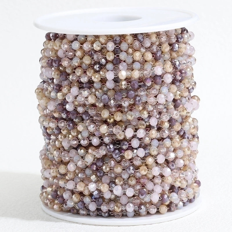 1 Set Stainless Steel Artificial Crystal Plating Polished Chain