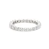 14K White Gold Round Cut Lab Diamond Eternity Ring