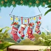 >SALE<Acrylic Christmas Stockings Diamond Painting Hanging Pendant for Home Decor