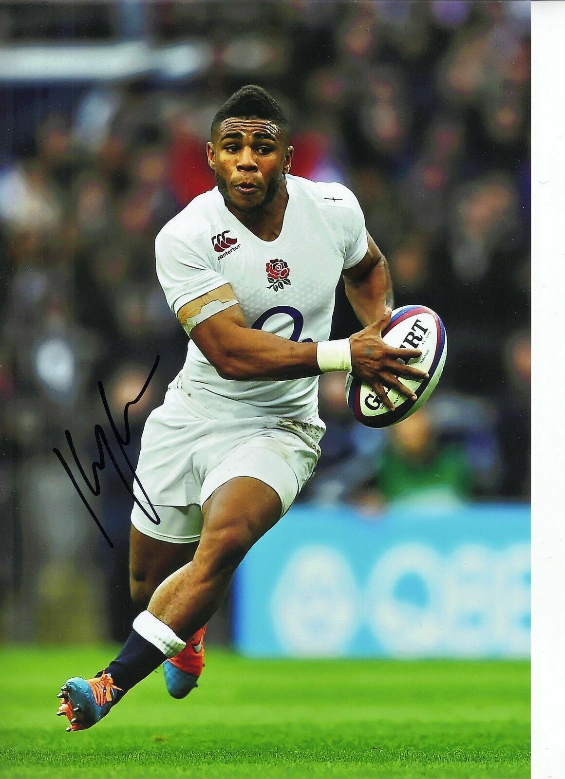 Kyle Eastmond Genuine Signed Photo Poster painting 12X8 BATH & ENGLAND RUGBY WITH PROOF (2228)