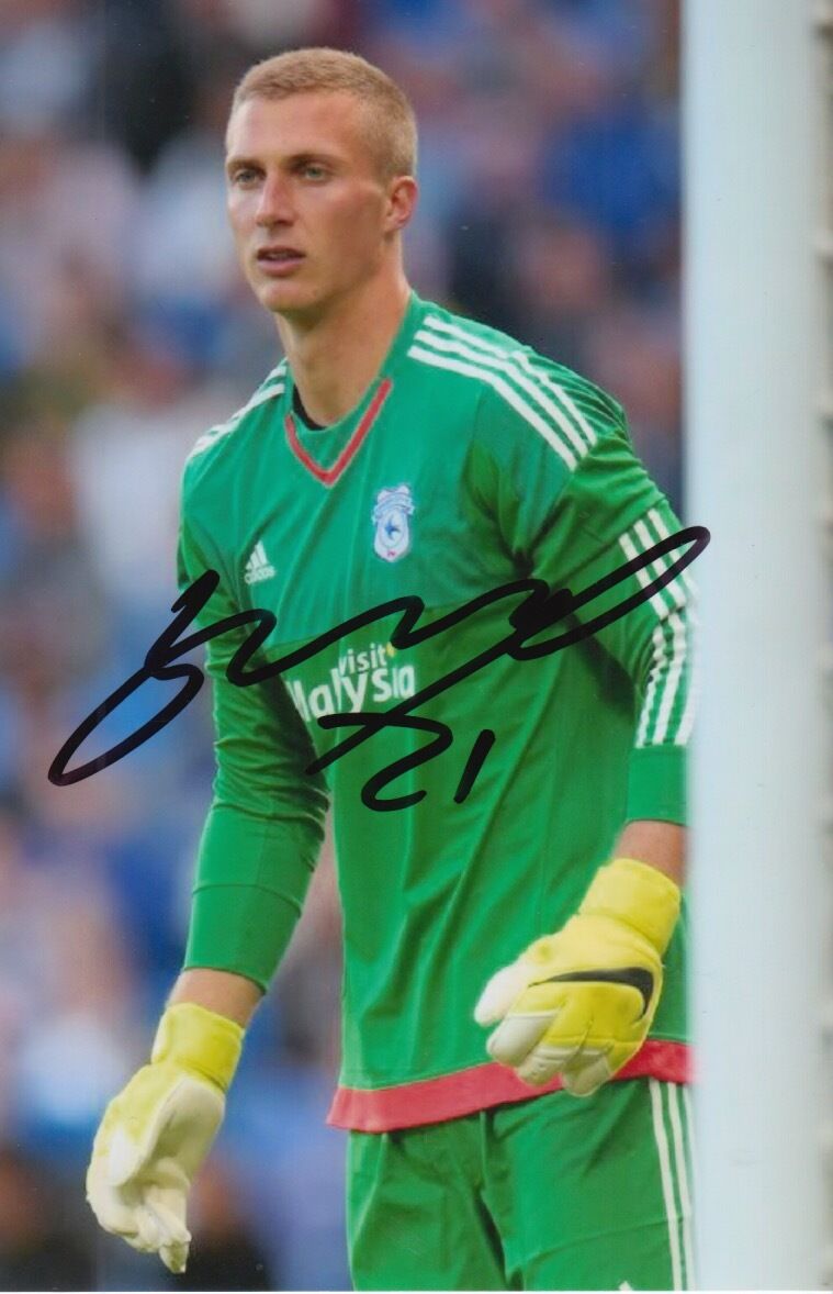 CARDIFF CITY HAND SIGNED SIMON MOORE 6X4 Photo Poster painting 1.