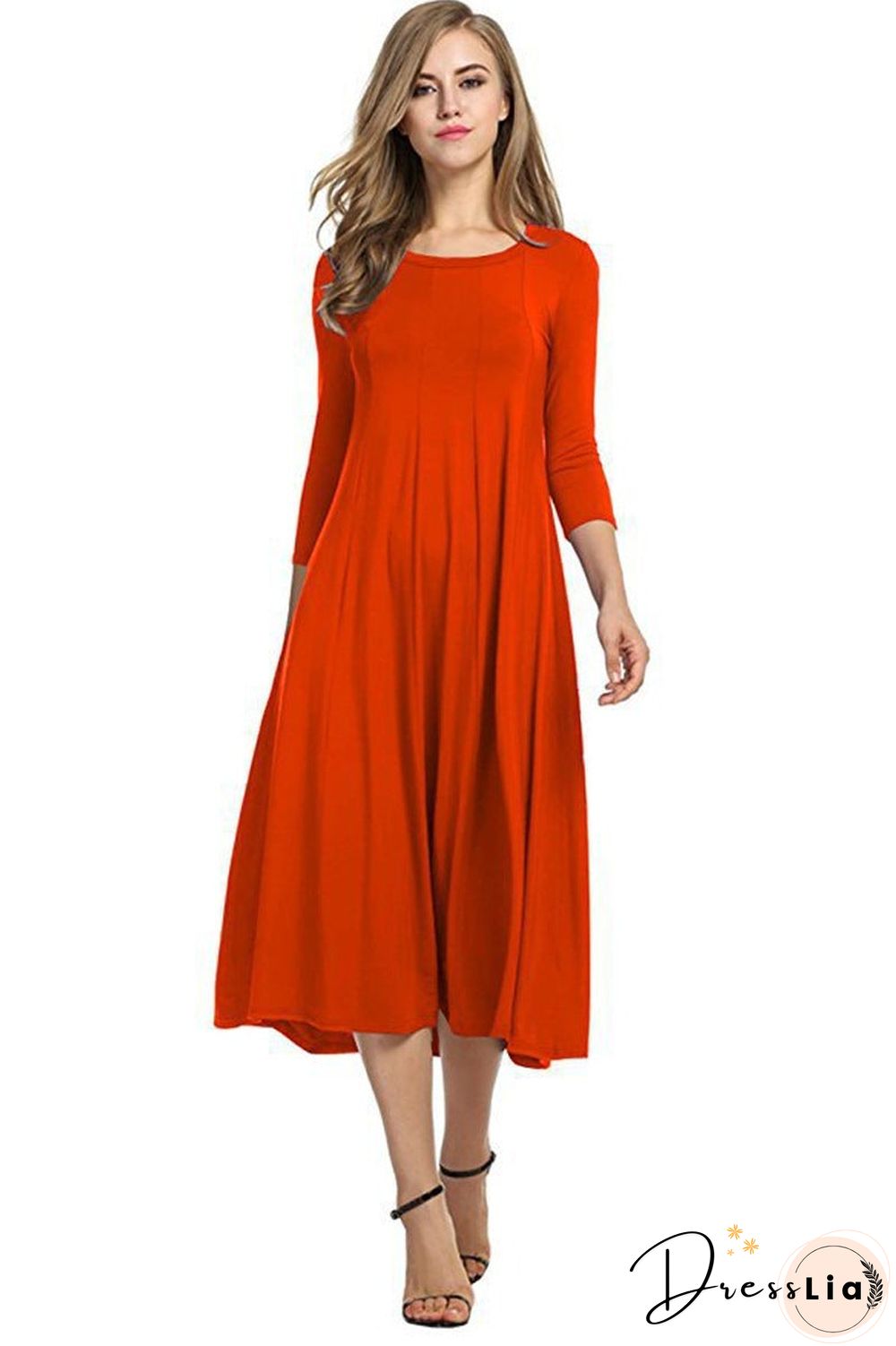 Casual Long Sleeve Pockets Casualdress
