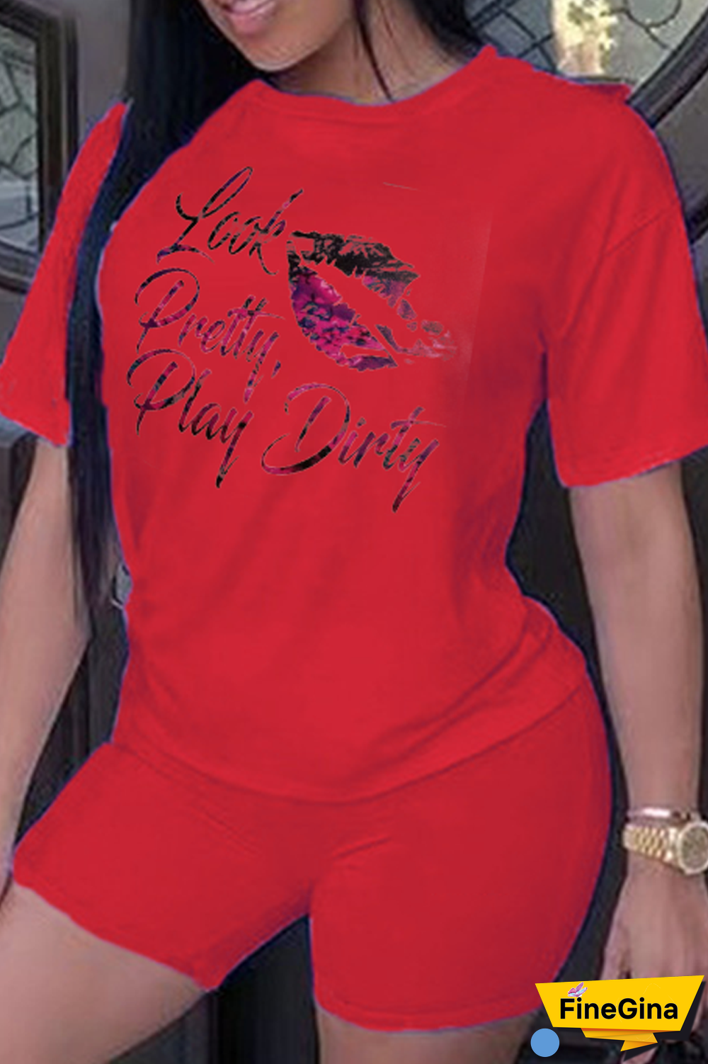 Black Casual Vintage Print Letter O Neck T-Shirts