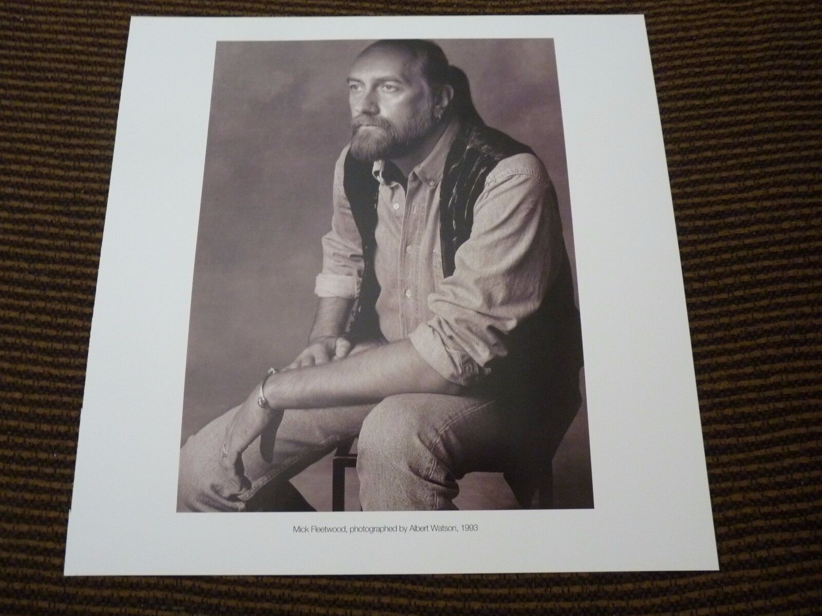 Single Page 2 Side Mick Fleetwood Kurt Markus Coffee Table Book Photo Poster painting