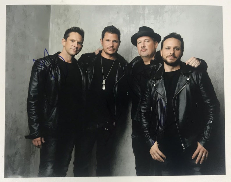 98 Degrees Band Signed Autographed Glossy 11x14 Photo Poster painting - COA Matching Holograms