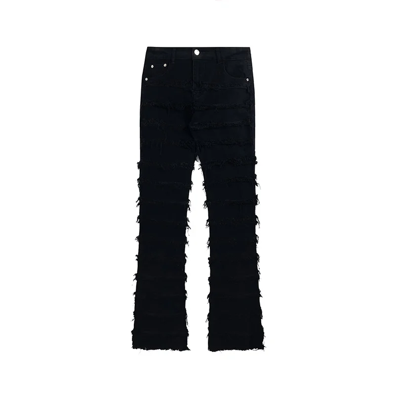 Vintage Erosion Damaged Raw Edge Jeans