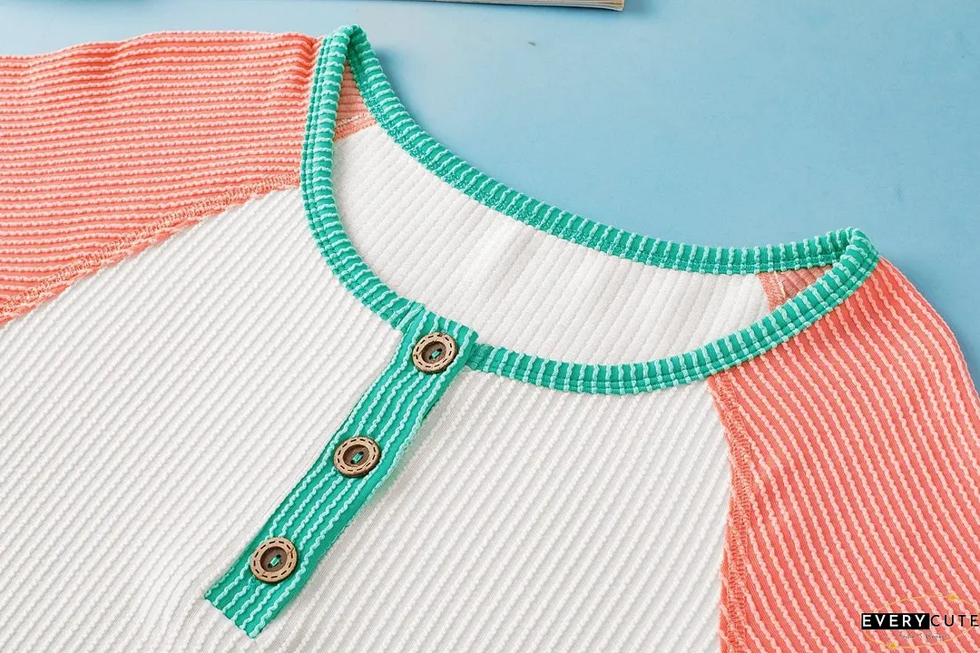 Spring Summer Henley Top