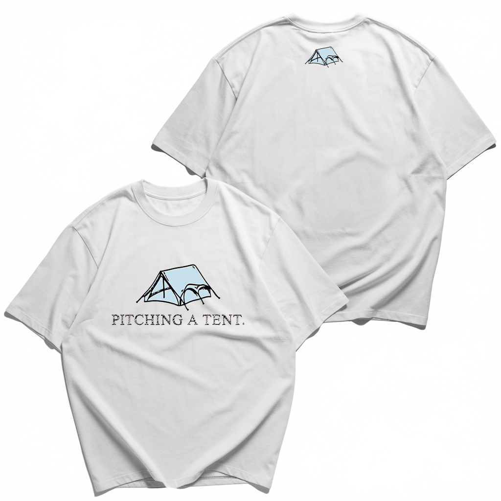 PITCHING A TENT Cotton Printed Men's T-shirt