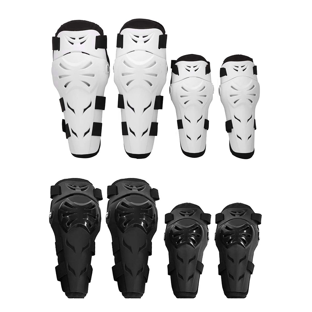 

4pcs/Set Motorcycle Knee Elbow Guards Racing Cycling Safety Protective Gear, White, 501 Original