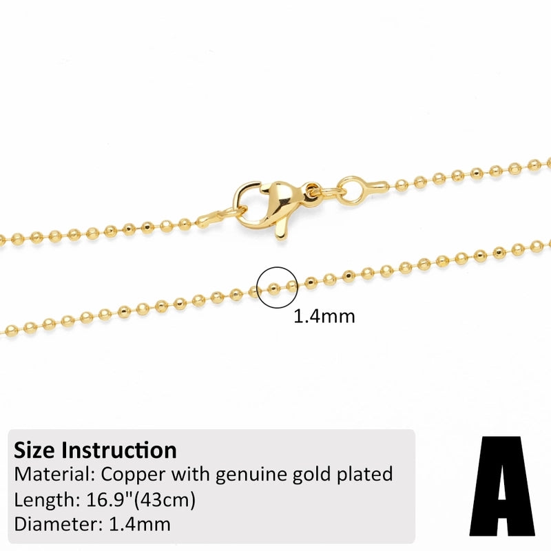 1 Piece 201 Stainless Steel 18K Gold Plated 40-45cm Diameter 4mm Jewelry Accessories Chain