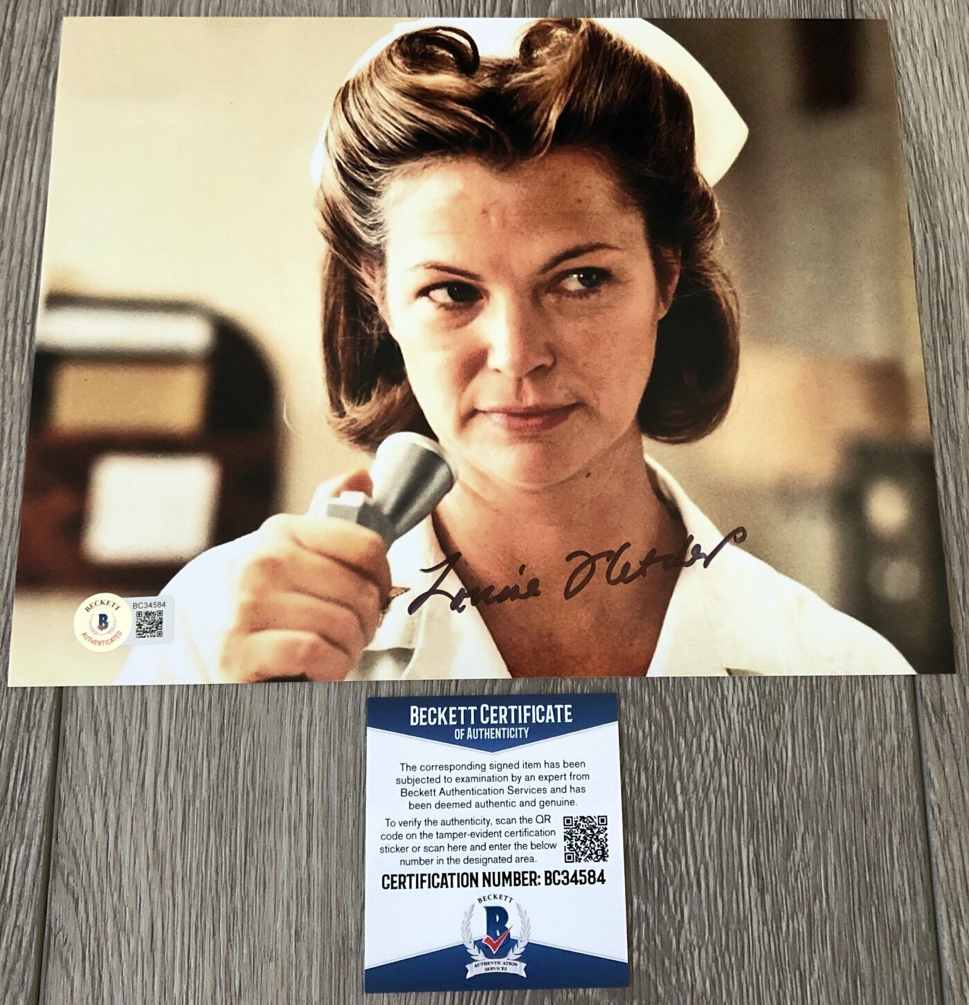 LOUISE FLETCHER SIGNED ONE FLEW OVER THE CUCKOO'S NEST 8x10 Photo Poster painting B BECKETT COA