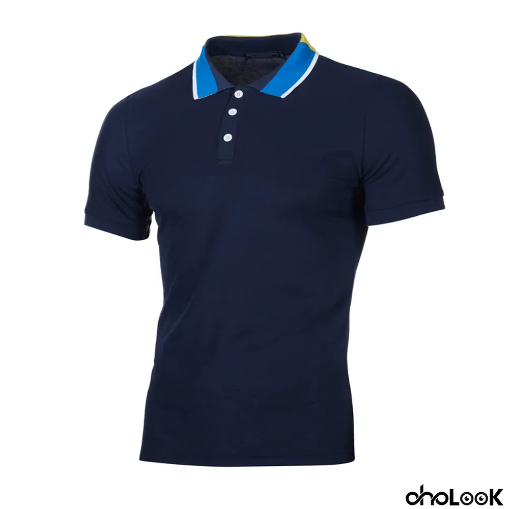 Men Lapel Short Sleeve Casual POLO