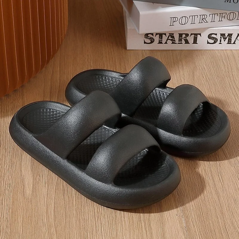 Summer Women Flip Flops Slippers Solid Thick EVA Platform Non-Slip Heel Sandals Home Outdoor Beach Couples Men's Ladies Shoes