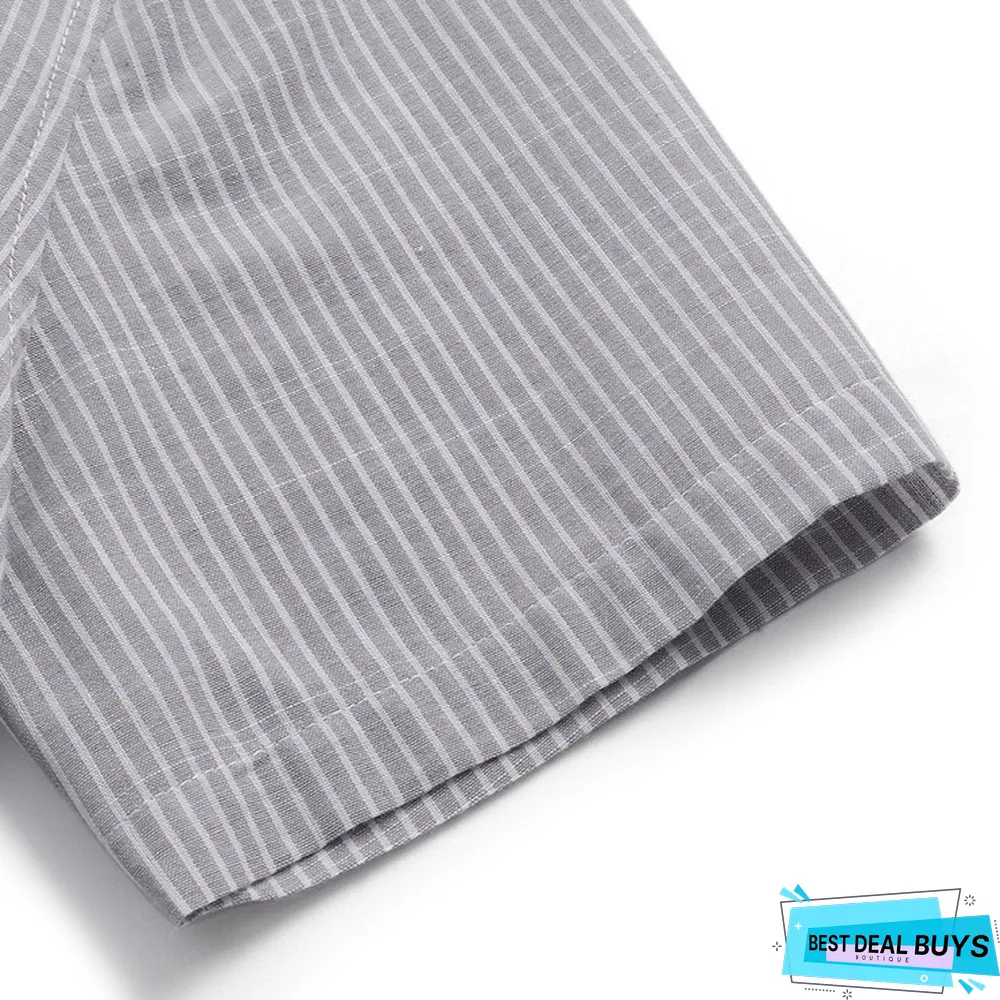 Men Shirt Striped Short Sleeve Breathable Fashion Social Brand Shirt