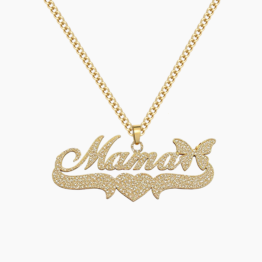 Butterfly Glitter Necklace