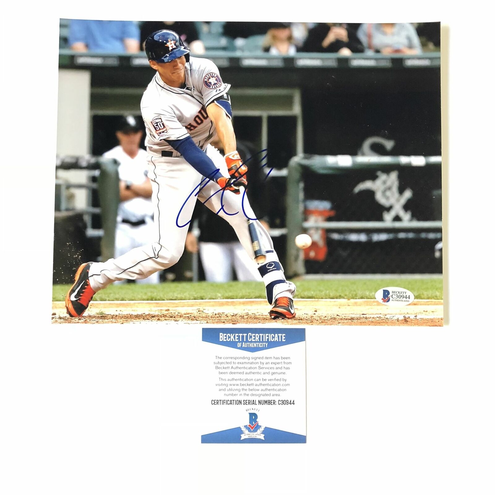 Carlos Correa signed 8x10 Photo Poster painting BAS Beckett Houston Astros Autographed