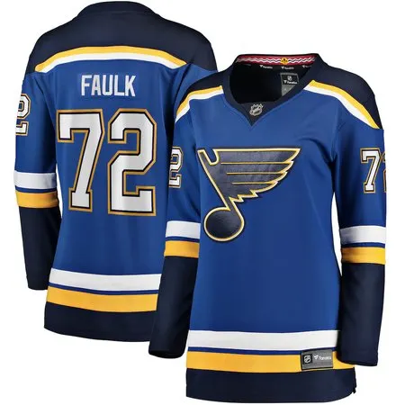 Women's St. Louis Blues #72 Justin Faulk  Blue Home Player Jersey