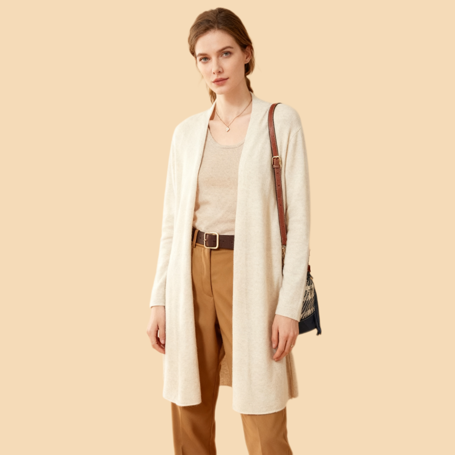 Minimal Chic Women's Cashmere Cardigan REAL SILK LIFE
