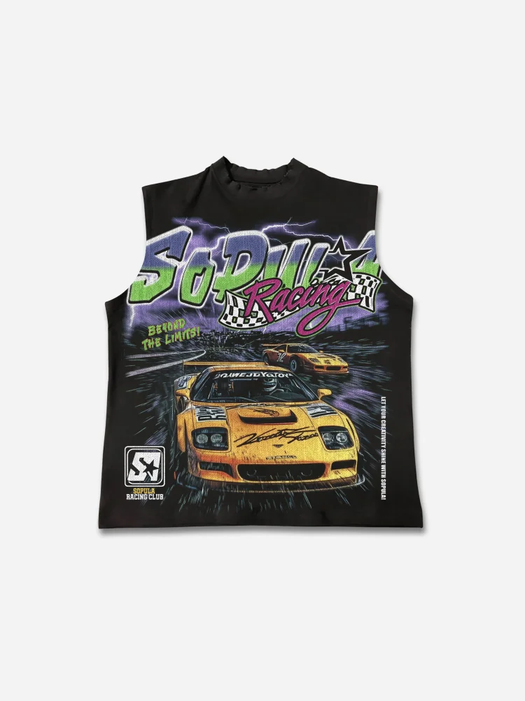 Y2k Racing & Motor Club Vintage Graphics Cotton Tank Top