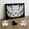 DIY Pearl Painting Wolf for Home Wall Decor with Frame(20x30cm)