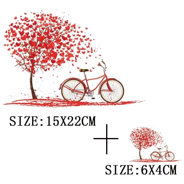 Beautiful Tree Thermal Stickers On T-shirt DIY Washable Iron On Transfer For Clothing Pretty Design On Woman Clothes Patch Decor