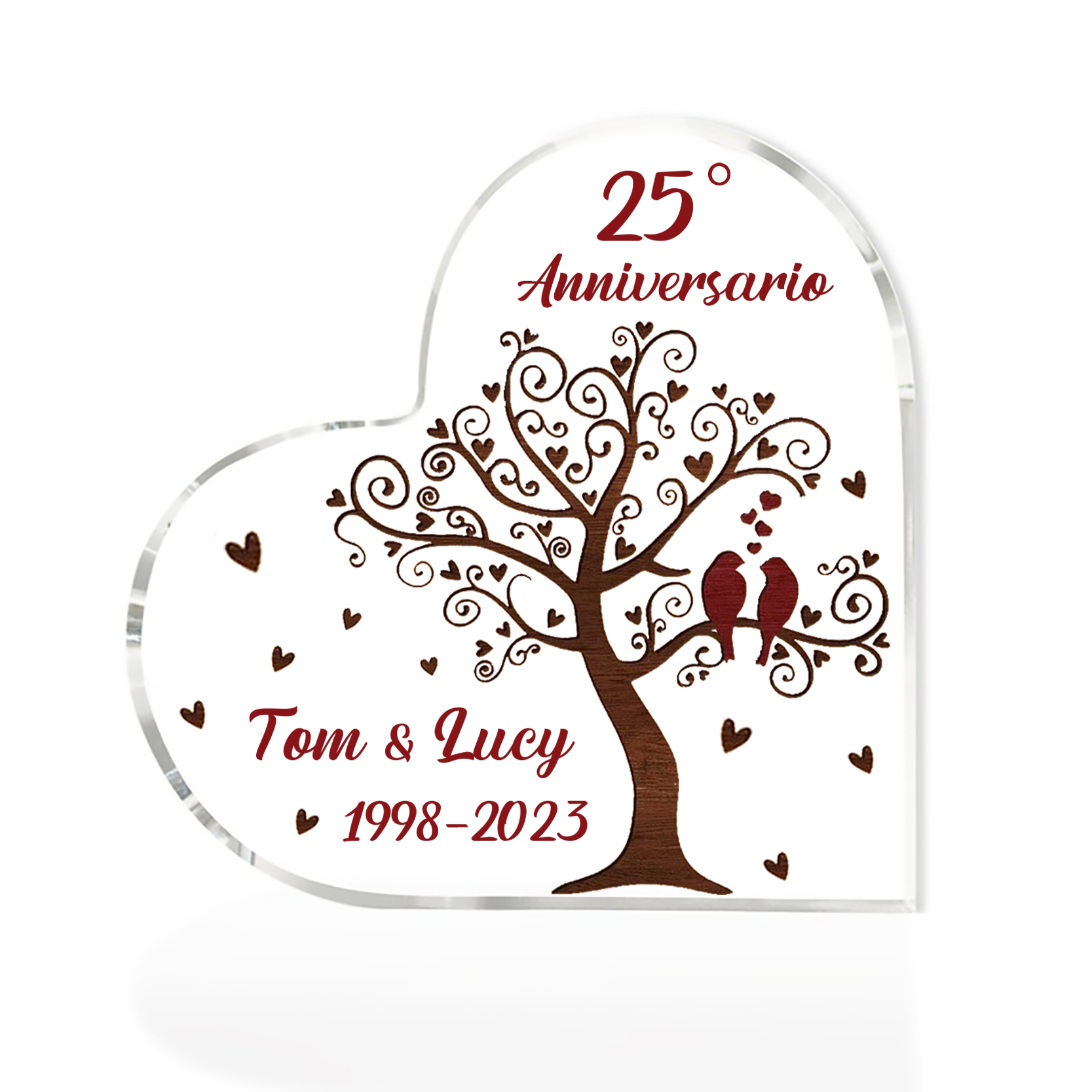 Albero della vita-Deco acrilico per coppia 2 nomi personalizzabili