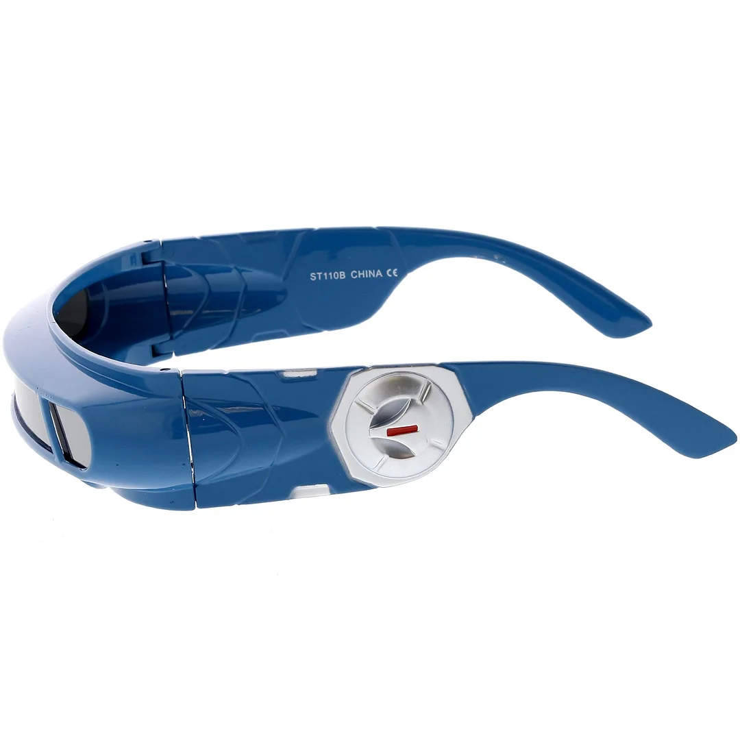 Futuristic Cyclops Shield Colored Mirror Mono Lens Wrap glasses 147mm