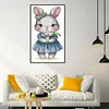 Rabbit And Calla Lily-14CT Stamped Cross Stitch 15*27cm/5.91*10.63in