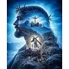 Jesus Full DIY 5D Square Drill Diamond Painting Gem Art Kits for Adults/Beginners Gift Idea Home Wall Decor Diamond Dots Paintings Picture Arts Craft 17.72x21.65In (ZQA6867)