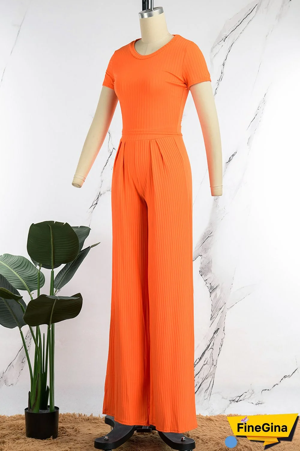 Blue Casual Solid Basic O Neck Short Sleeve Two Pieces