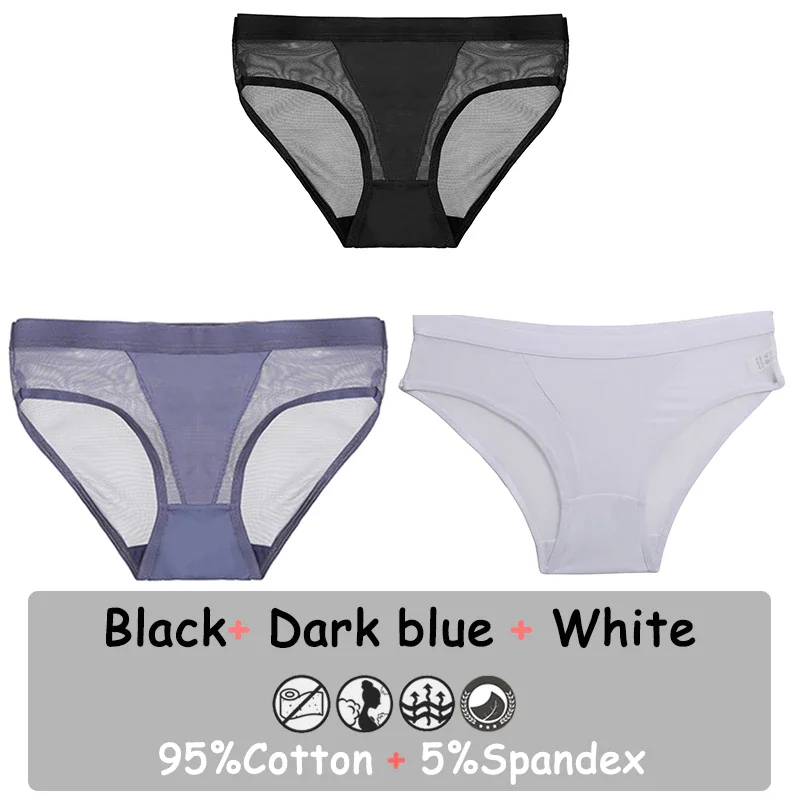 Billionm Seamless Panties Sexy Lingerie Mesh Female Underwear See-Through Underpants Low-Waist Briefs Girls Intimate Pantys