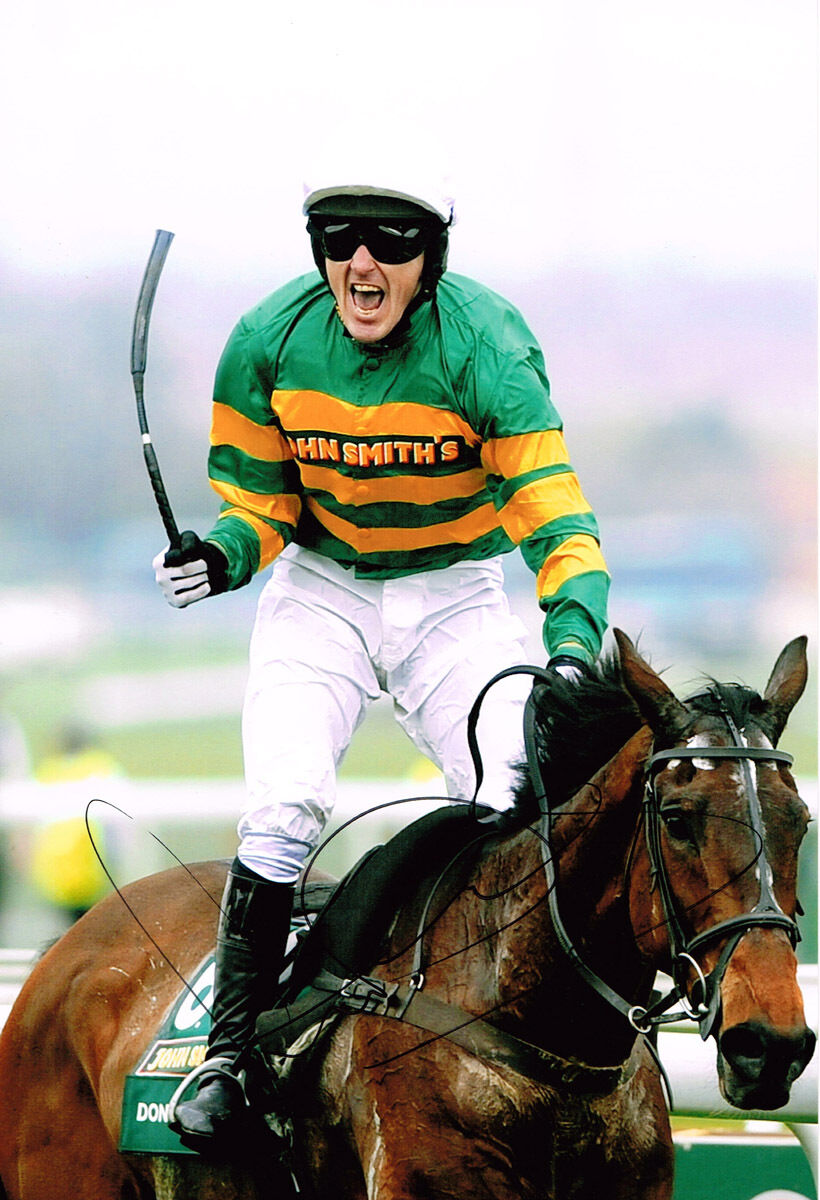 Tony AP McCoy SIGNED Autograph Grand National 12x8 Photo Poster painting AFTAL COA Don't Push It