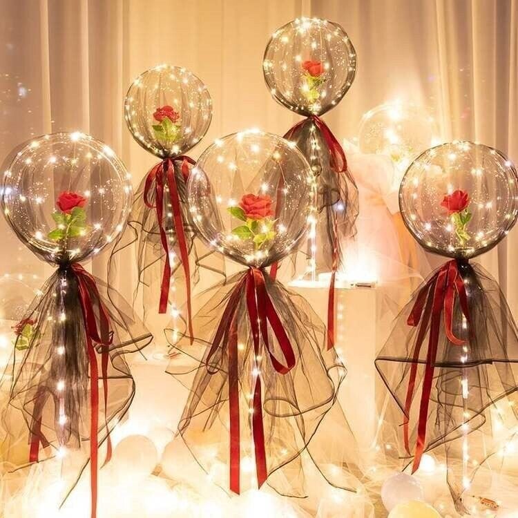 💕LED Luminous Balloon Rose Bouquet-( Buy 5 Free Shipping)