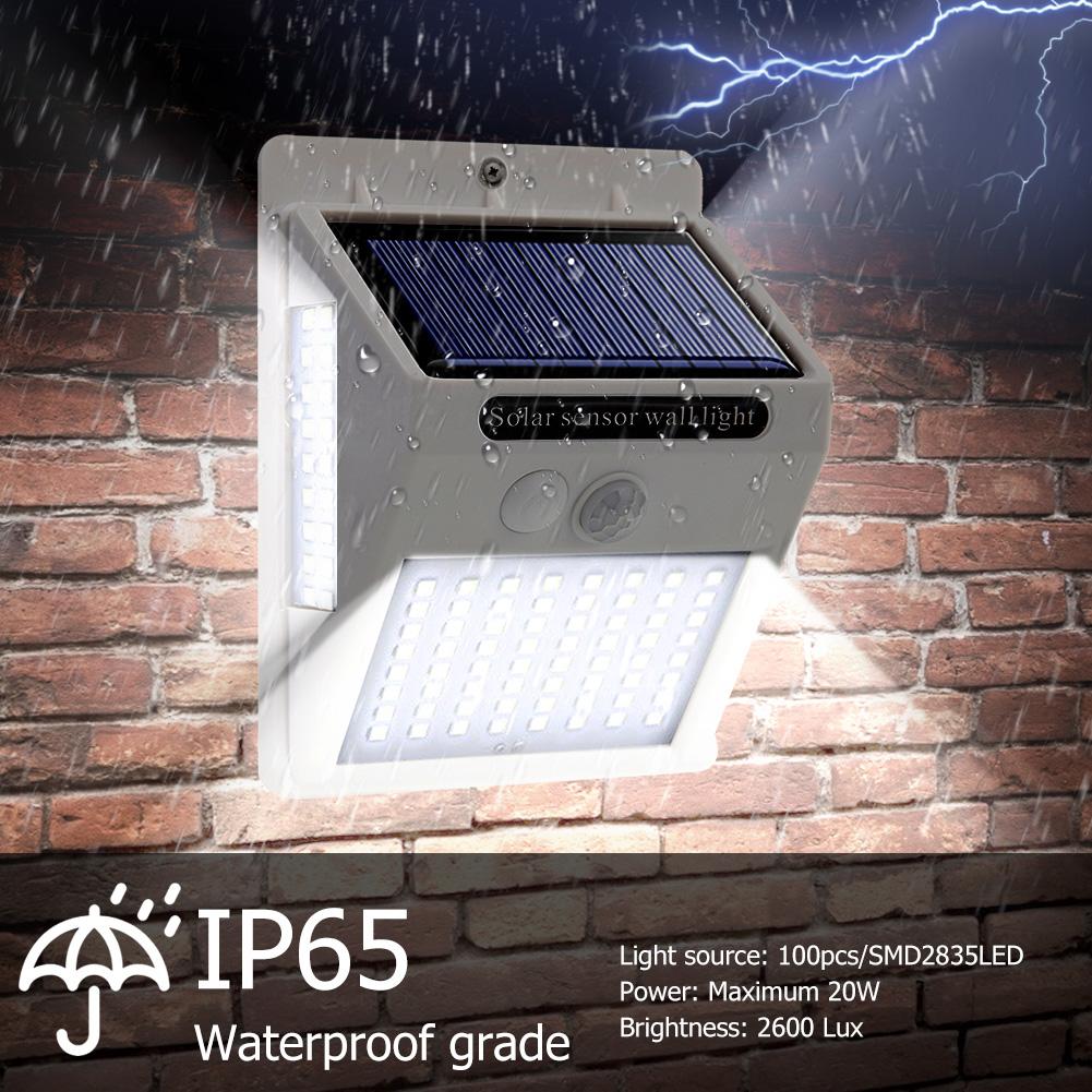 

100LED Three-sided Solar Motion Sensor Wall, 4pcs, 501 Original