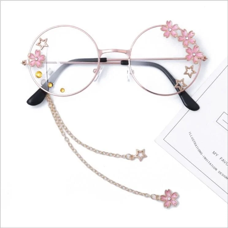 Cute Sakura Pendant Clear Optical Glasses Frame SP14857