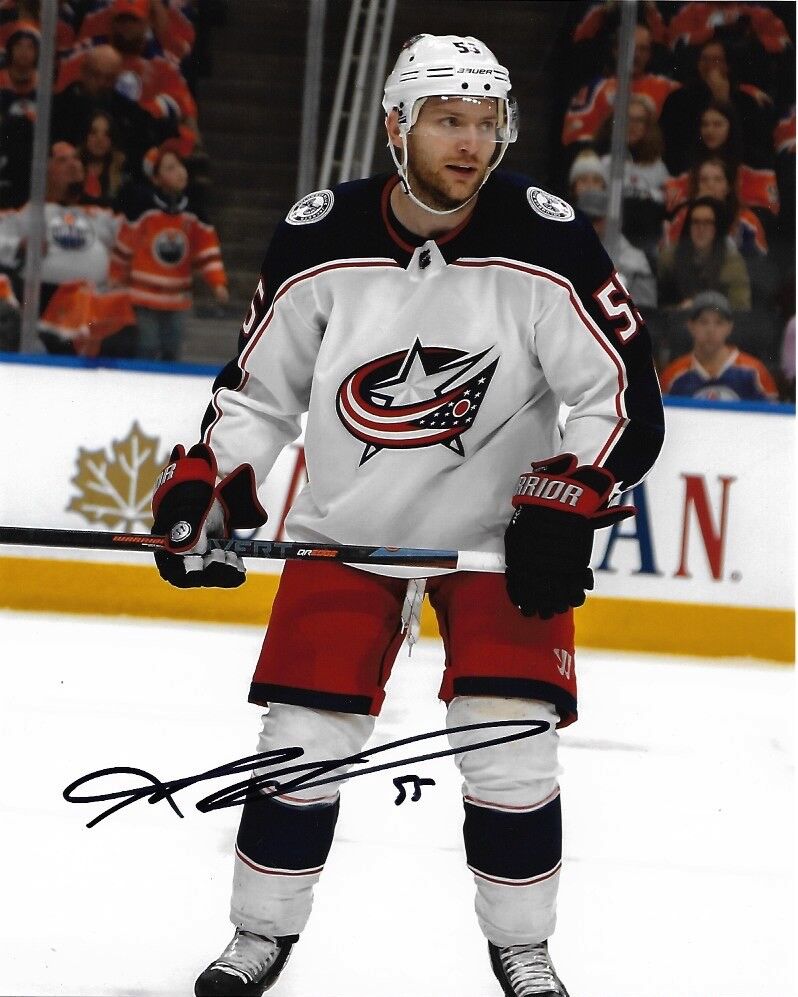 Columbus Blue Jackets Mark Letestu Signed Autographed 8x10 NHL Photo Poster painting COA #4