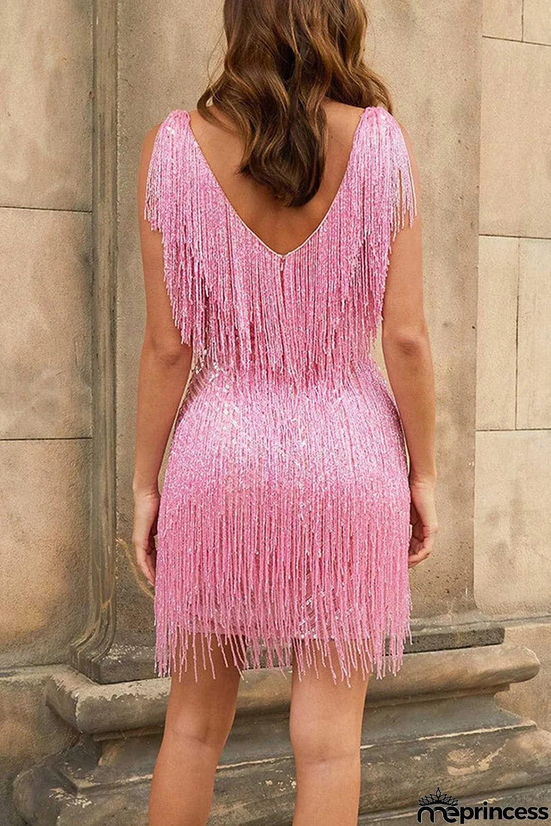 Sequins Tassel Tank Mini Dress