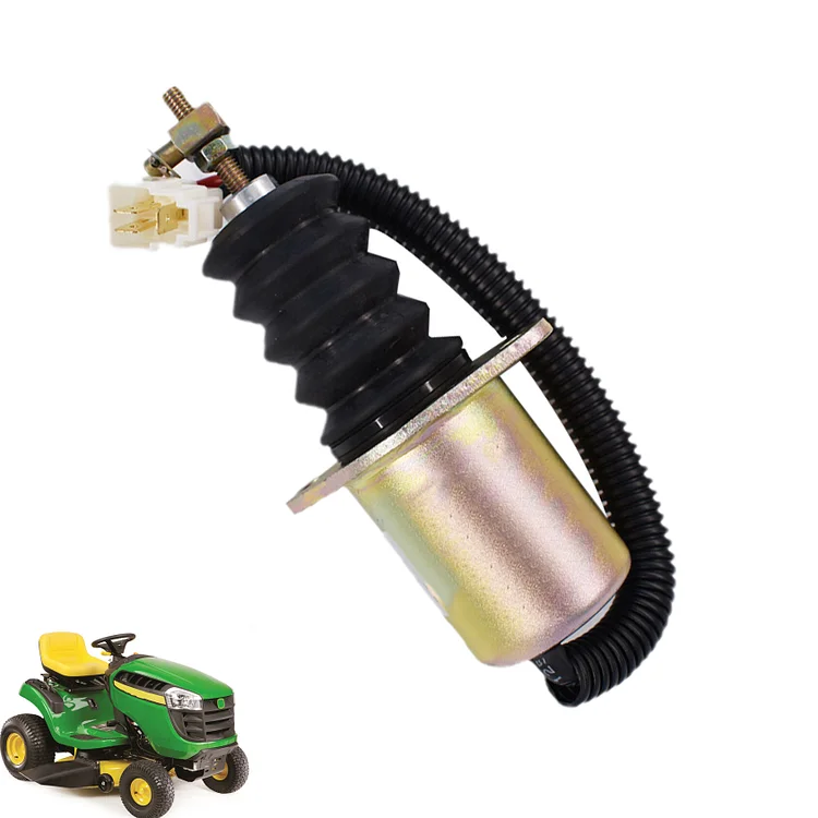 Silscvtt 12V Fuel Shut Off Solenoid Valve AM882277 Replacement for John Deere 670 770 870 970 1070 Compact Tractor