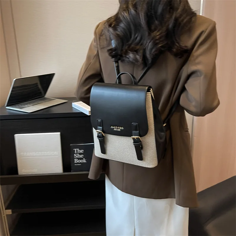 Fashionable Women's Backpack Stylish Trendy Large Capacity Niche French Student Backpack Korean Version Student Backpacks