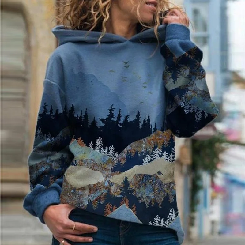 Autumn Winter Casual Cats Print Fleece Tops Women Long Sleeve Warm Pullovers Shirts Female Size S-3XL Retro Harajuku Streetwear